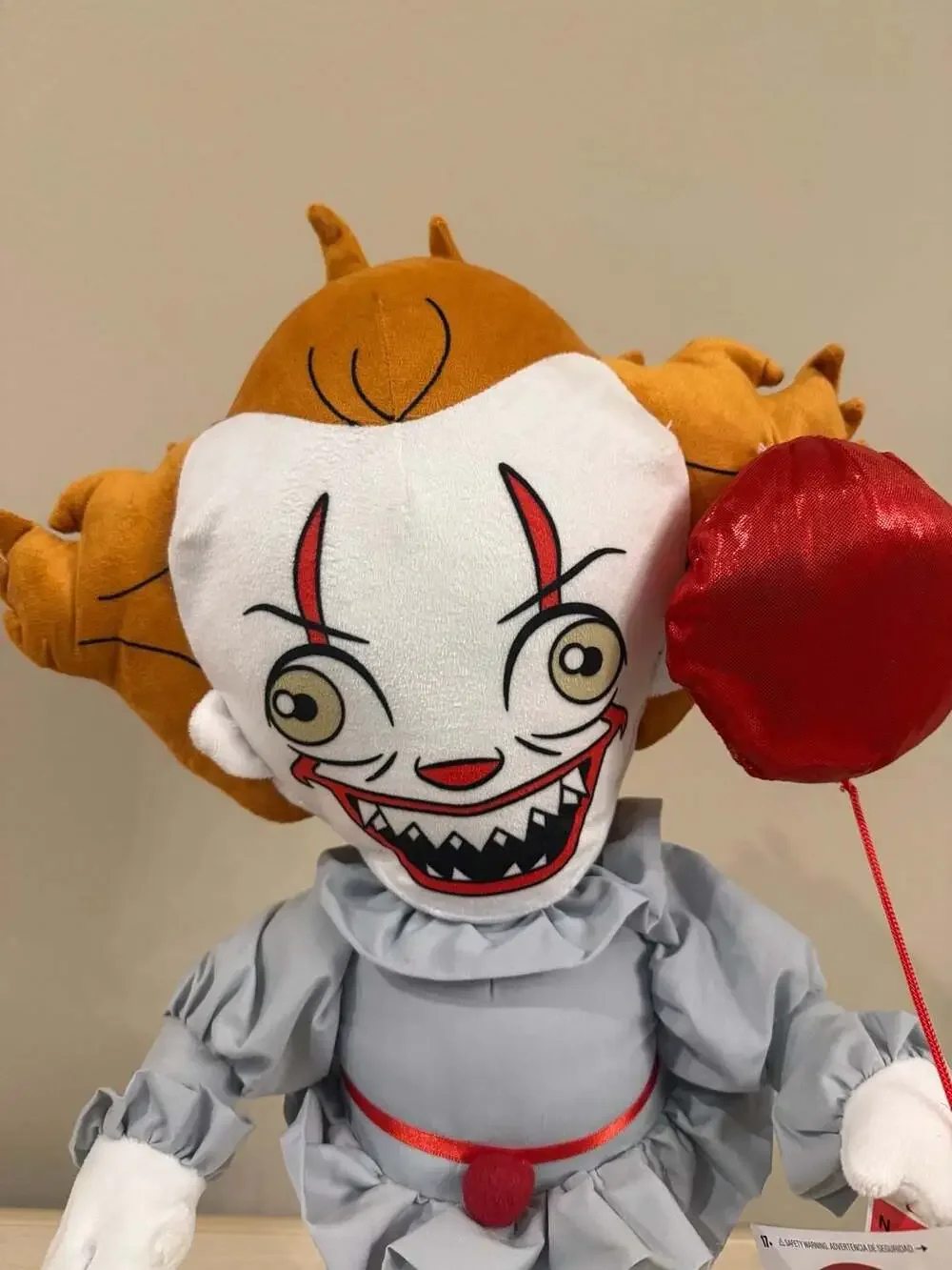 It Chapter Two Pennywise Halloween Greeter Plush Doll with Red Balloon